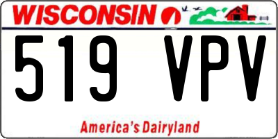 WI license plate 519VPV