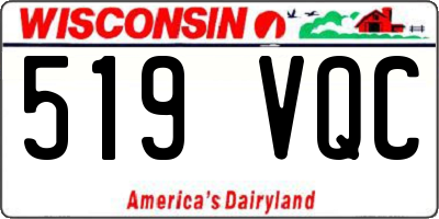 WI license plate 519VQC