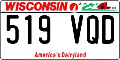 WI license plate 519VQD