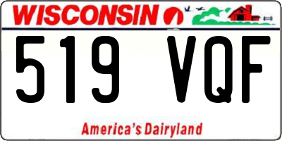 WI license plate 519VQF
