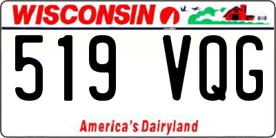 WI license plate 519VQG