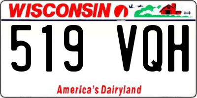 WI license plate 519VQH