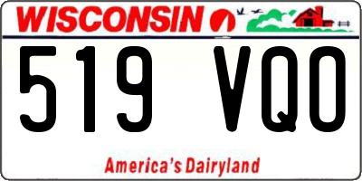 WI license plate 519VQO