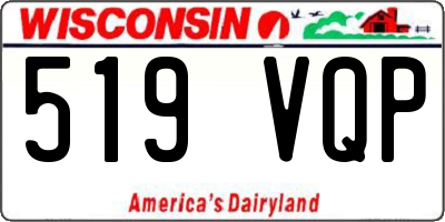 WI license plate 519VQP