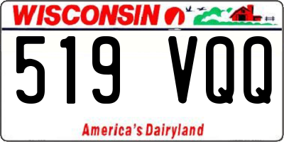 WI license plate 519VQQ