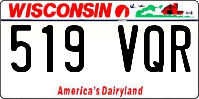 WI license plate 519VQR