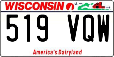WI license plate 519VQW