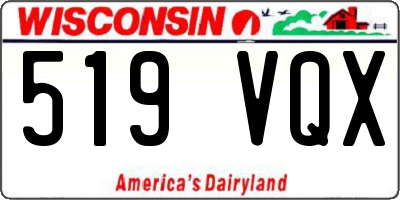 WI license plate 519VQX