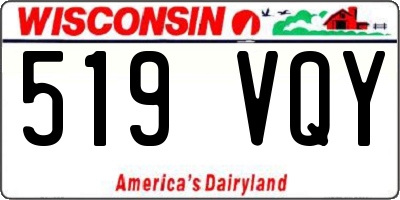 WI license plate 519VQY