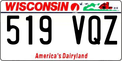 WI license plate 519VQZ