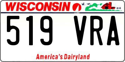 WI license plate 519VRA