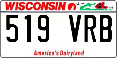 WI license plate 519VRB