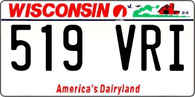 WI license plate 519VRI