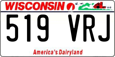 WI license plate 519VRJ