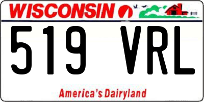 WI license plate 519VRL
