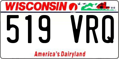 WI license plate 519VRQ