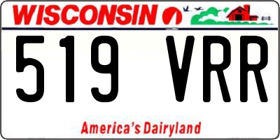 WI license plate 519VRR