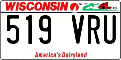 WI license plate 519VRU