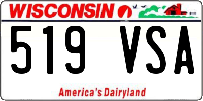 WI license plate 519VSA