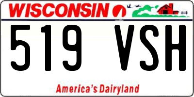 WI license plate 519VSH