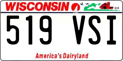 WI license plate 519VSI