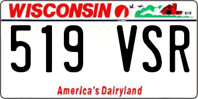 WI license plate 519VSR
