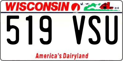 WI license plate 519VSU