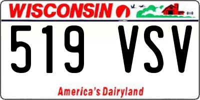WI license plate 519VSV
