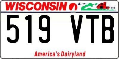 WI license plate 519VTB