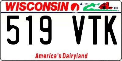 WI license plate 519VTK