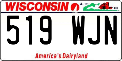 WI license plate 519WJN