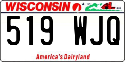 WI license plate 519WJQ