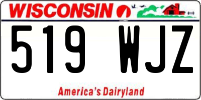 WI license plate 519WJZ