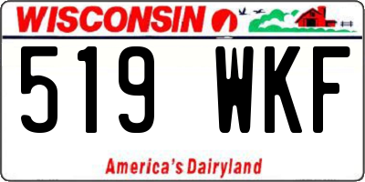 WI license plate 519WKF