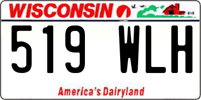 WI license plate 519WLH
