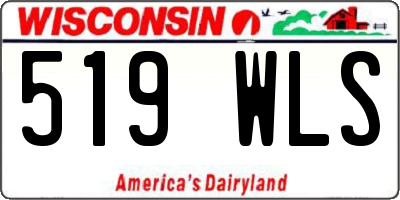 WI license plate 519WLS