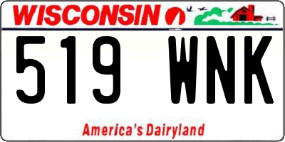 WI license plate 519WNK