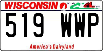 WI license plate 519WWP