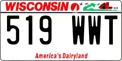 WI license plate 519WWT