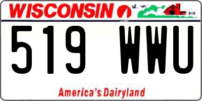 WI license plate 519WWU