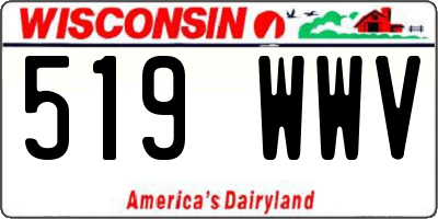 WI license plate 519WWV