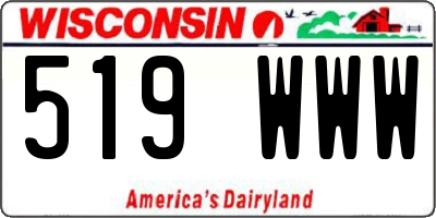 WI license plate 519WWW