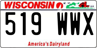 WI license plate 519WWX