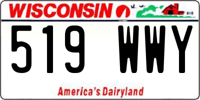 WI license plate 519WWY