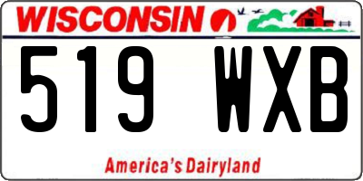 WI license plate 519WXB