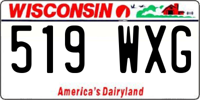 WI license plate 519WXG
