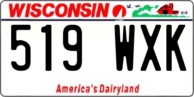 WI license plate 519WXK
