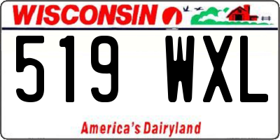 WI license plate 519WXL