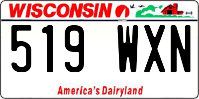 WI license plate 519WXN