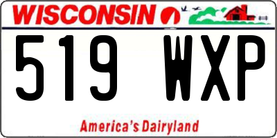 WI license plate 519WXP
